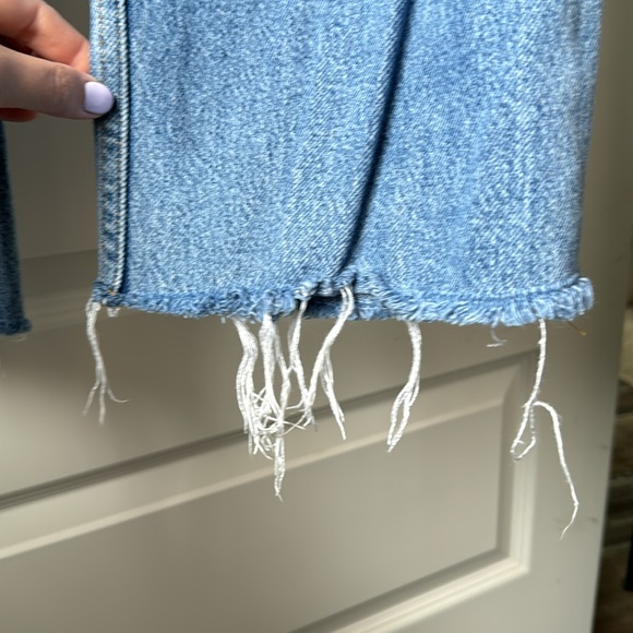 Zara Distressed Wide Leg Jeans Size 4 - Picture 4 of 7